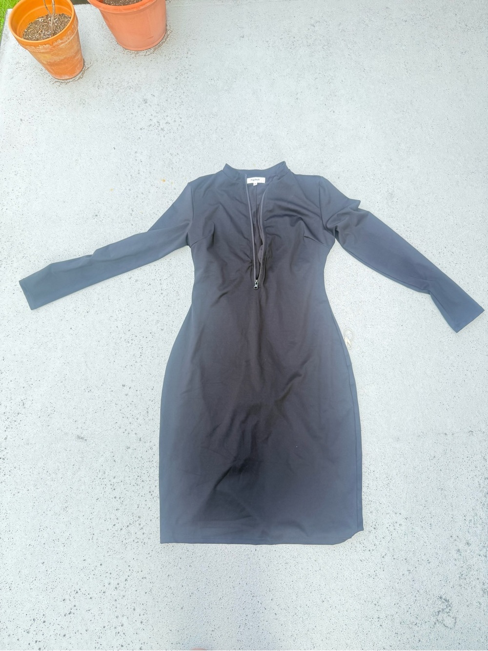 Long Sleeve Black Women's Dress - Classic Wrap Style